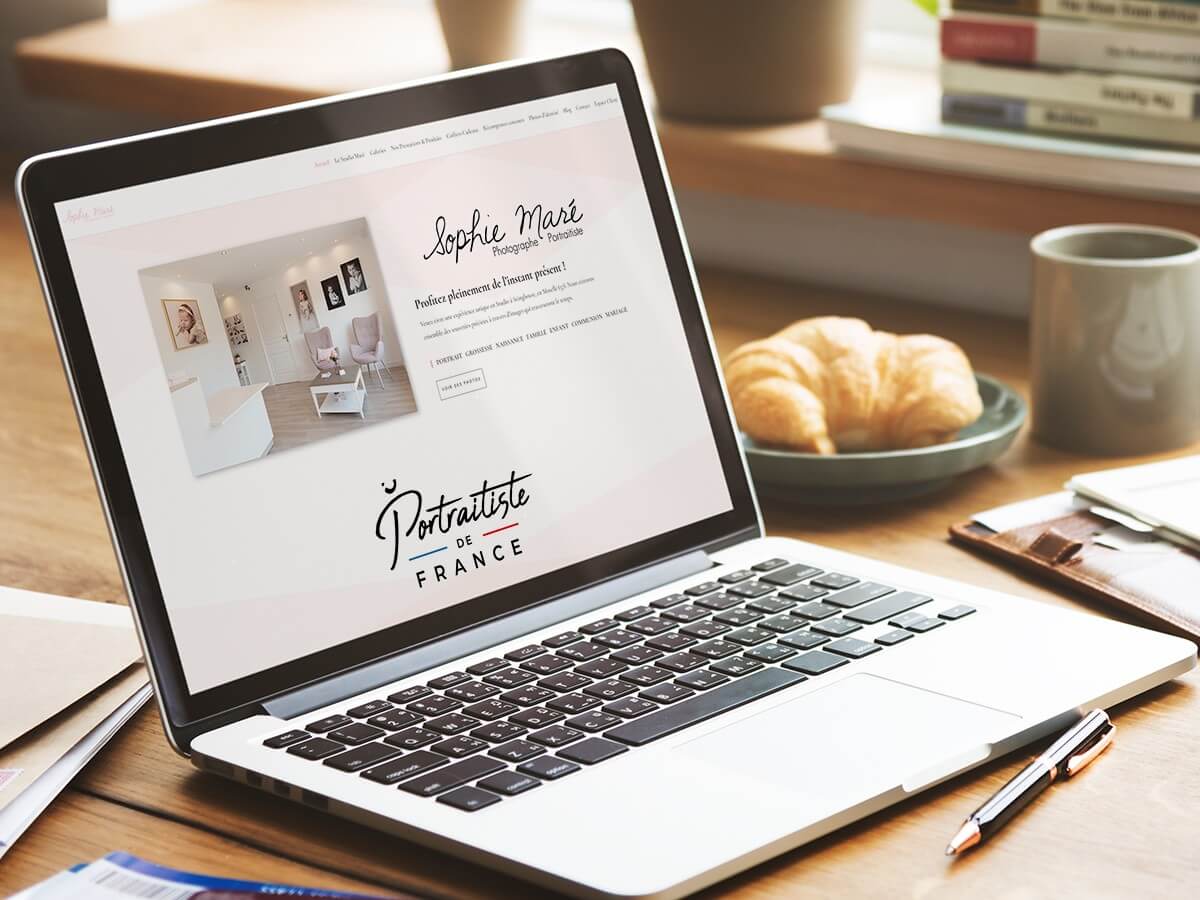 mockup du site web Sophie Maré